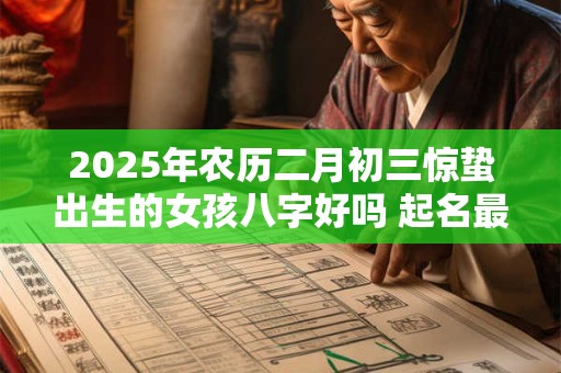 2025年农历二月初三惊蛰出生的女孩八字好吗 起名最佳字
