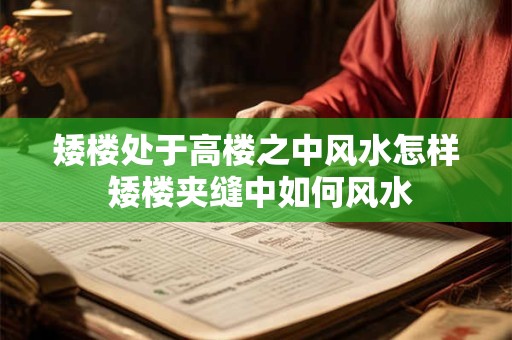 矮楼处于高楼之中风水怎样 矮楼夹缝中如何风水