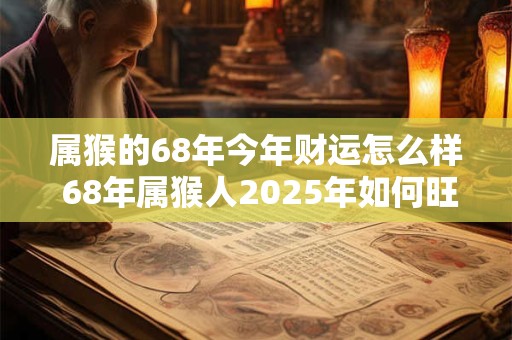 属猴的68年今年财运怎么样 68年属猴人2025年如何旺财