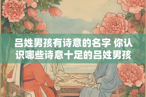 吕姓男孩有诗意的名字 你认识哪些诗意十足的吕姓男孩名字