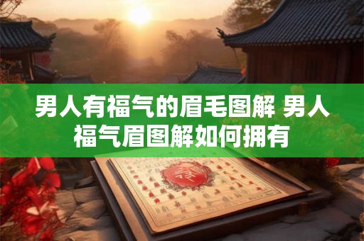 男人有福气的眉毛图解 男人福气眉图解如何拥有