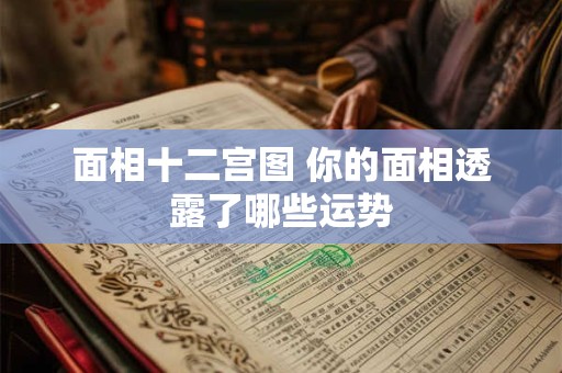 面相十二宫图 你的面相透露了哪些运势