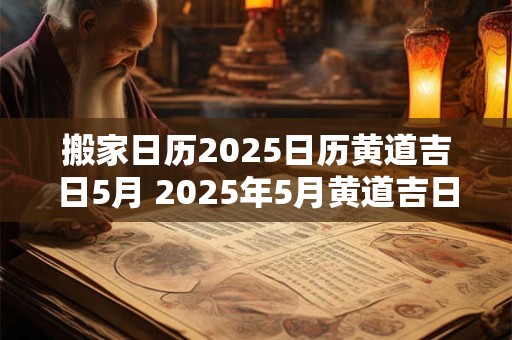搬家日历2025日历黄道吉日5月 2025年5月黄道吉日搬家日历
