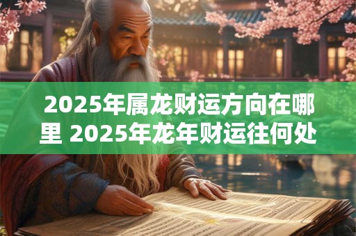 2025年属龙财运方向在哪里 2025年龙年财运往何处