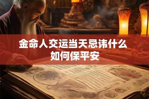 金命人交运当天忌讳什么 如何保平安