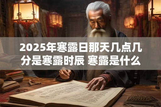 2025年寒露日那天几点几分是寒露时辰 寒露是什么意思