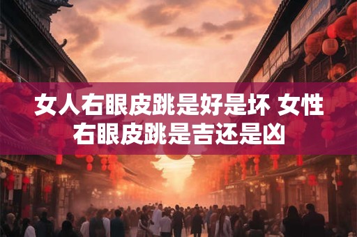 女人右眼皮跳是好是坏 女性右眼皮跳是吉还是凶
