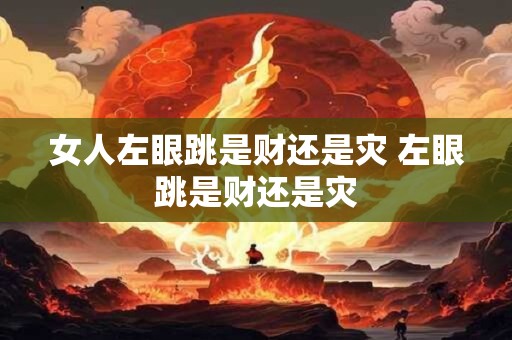 女人左眼跳是财还是灾 左眼跳是财还是灾