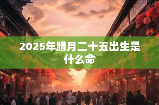 2025年腊月二十五出生是什么命