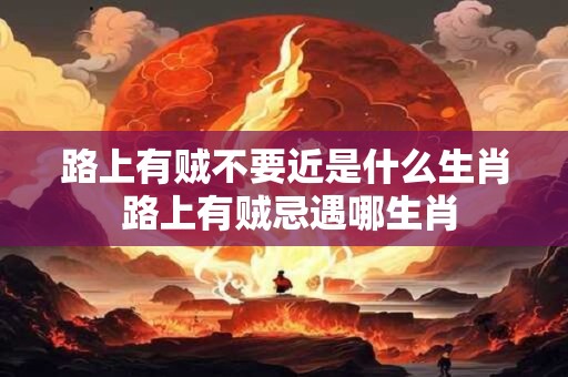 路上有贼不要近是什么生肖 路上有贼忌遇哪生肖