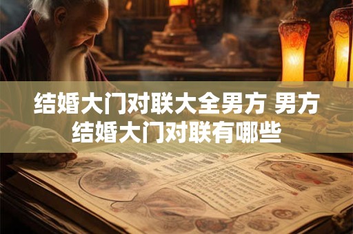 结婚大门对联大全男方 男方结婚大门对联有哪些