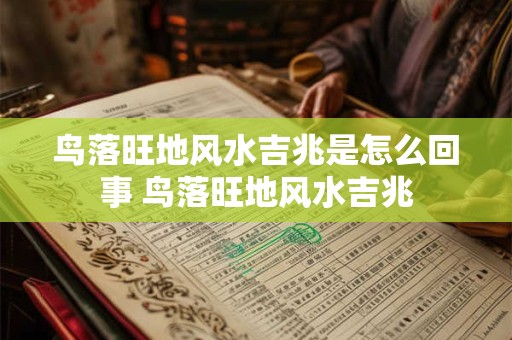 鸟落旺地风水吉兆是怎么回事 鸟落旺地风水吉兆