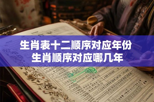 生肖表十二顺序对应年份 生肖顺序对应哪几年