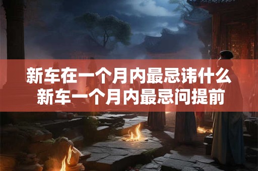 新车在一个月内最忌讳什么 新车一个月内最忌问提前保养