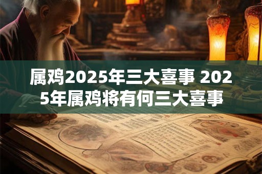 属鸡2025年三大喜事 2025年属鸡将有何三大喜事