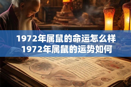 1972年属鼠的命运怎么样 1972年属鼠的运势如何