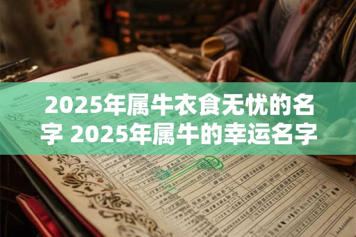 2025年属牛衣食无忧的名字 2025年属牛的幸运名字是什么