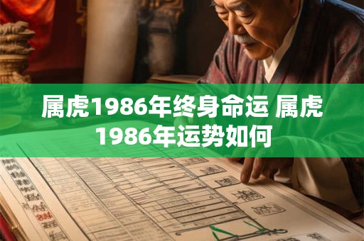 属虎1986年终身命运 属虎1986年运势如何