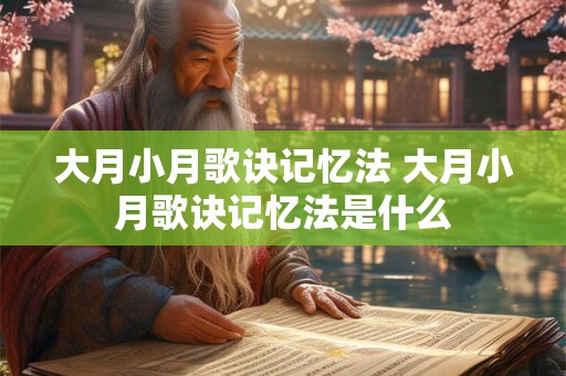 大月小月歌诀记忆法 大月小月歌诀记忆法是什么