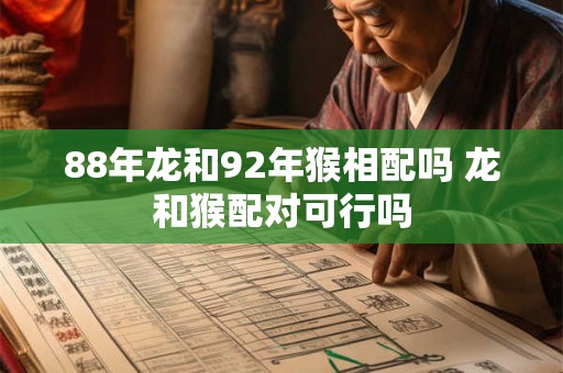 88年龙和92年猴相配吗 龙和猴配对可行吗
