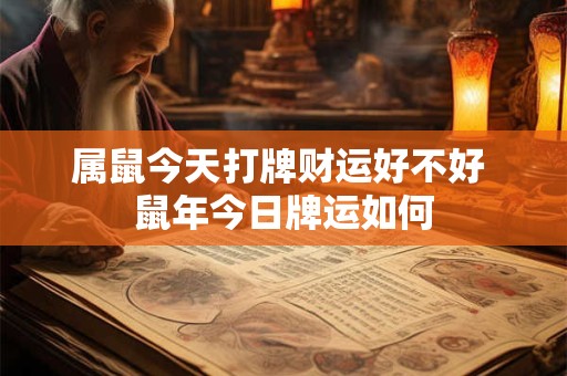 属鼠今天打牌财运好不好 鼠年今日牌运如何