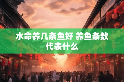 水命养几条鱼好 养鱼条数代表什么