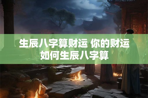 生辰八字算财运 你的财运如何生辰八字算