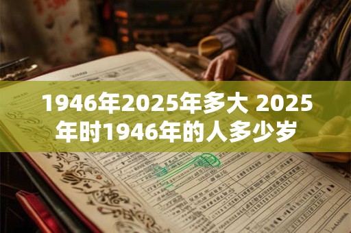 1946年2025年多大 2025年时1946年的人多少岁