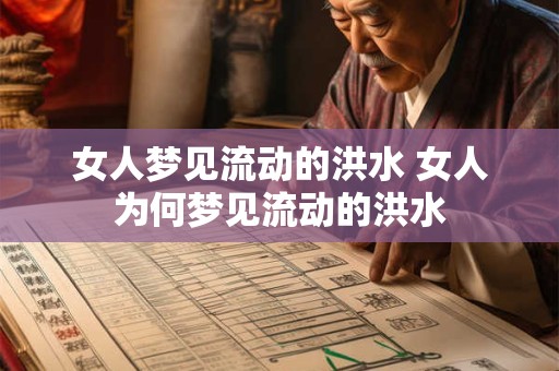 女人梦见流动的洪水 女人为何梦见流动的洪水