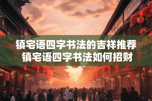 镇宅语四字书法的吉祥推荐 镇宅语四字书法如何招财旺运