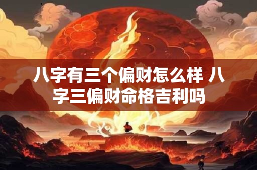 八字有三个偏财怎么样 八字三偏财命格吉利吗