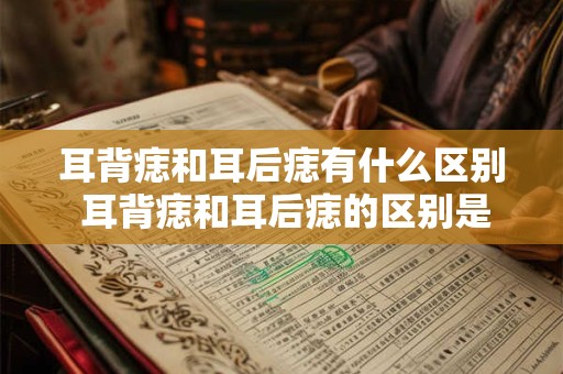 耳背痣和耳后痣有什么区别 耳背痣和耳后痣的区别是什么