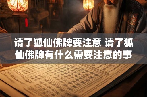 请了狐仙佛牌要注意 请了狐仙佛牌有什么需要注意的事项