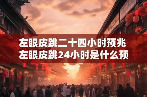 左眼皮跳二十四小时预兆 左眼皮跳24小时是什么预兆