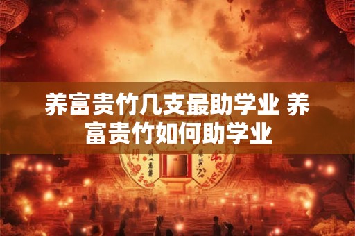 养富贵竹几支最助学业 养富贵竹如何助学业
