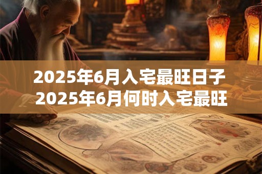 2025年6月入宅最旺日子 2025年6月何时入宅最旺
