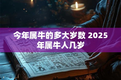 今年属牛的多大岁数 2025年属牛人几岁 今年属牛的多大岁数 2025年属牛人几岁