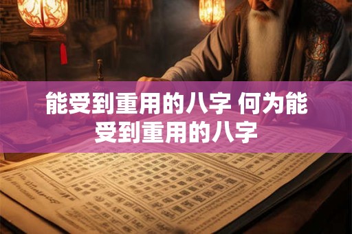 能受到重用的八字 何为能受到重用的八字 能受到重用的八字 何为能受到重用的八字