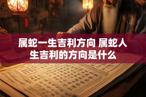 属蛇一生吉利方向 属蛇人生吉利的方向是什么