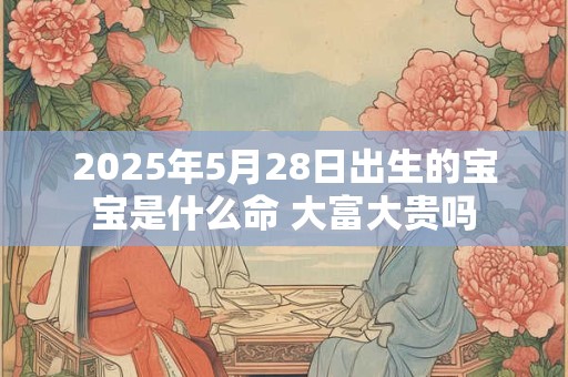 2025年5月28日出生的宝宝是什么命 大富大贵吗