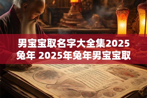男宝宝取名字大全集2025兔年 2025年兔年男宝宝取名大全