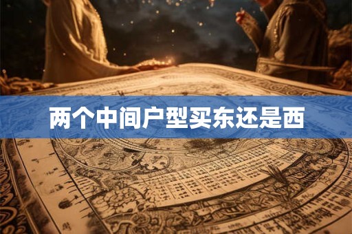 两个中间户型买东还是西
