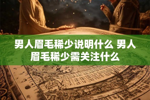 男人眉毛稀少说明什么 男人眉毛稀少需关注什么