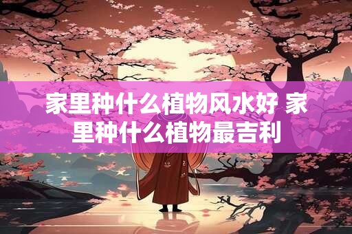 家里种什么植物风水好 家里种什么植物最吉利