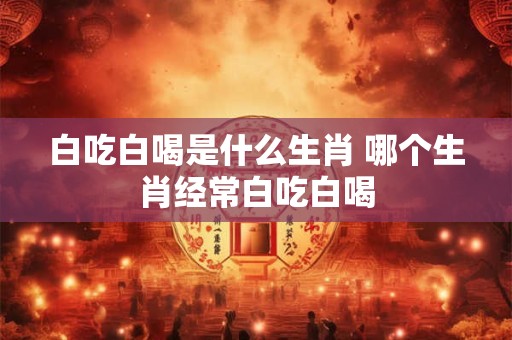 白吃白喝是什么生肖 哪个生肖经常白吃白喝