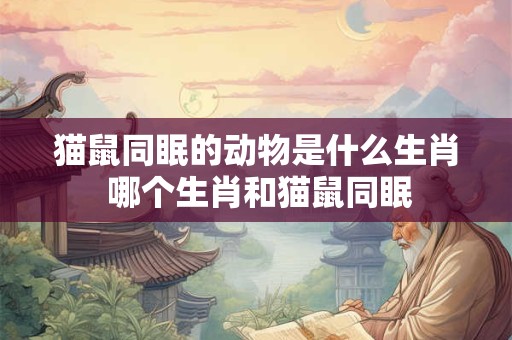 猫鼠同眠的动物是什么生肖 哪个生肖和猫鼠同眠