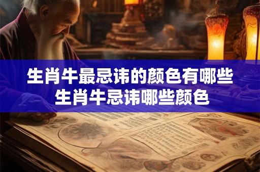 生肖牛最忌讳的颜色有哪些 生肖牛忌讳哪些颜色