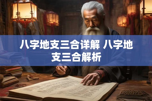 八字地支三合详解 八字地支三合解析