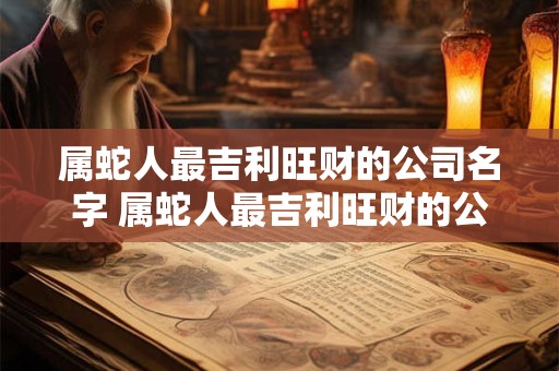 属蛇人最吉利旺财的公司名字 属蛇人最吉利旺财的公司名