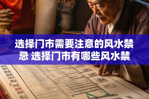 选择门市需要注意的风水禁忌 选择门市有哪些风水禁忌